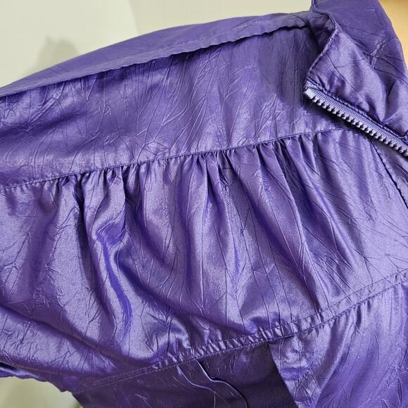 Adidas Purple Wind Breaker Athletic Purple Zip Up Jacket Size Medium - Picture 11 of 15